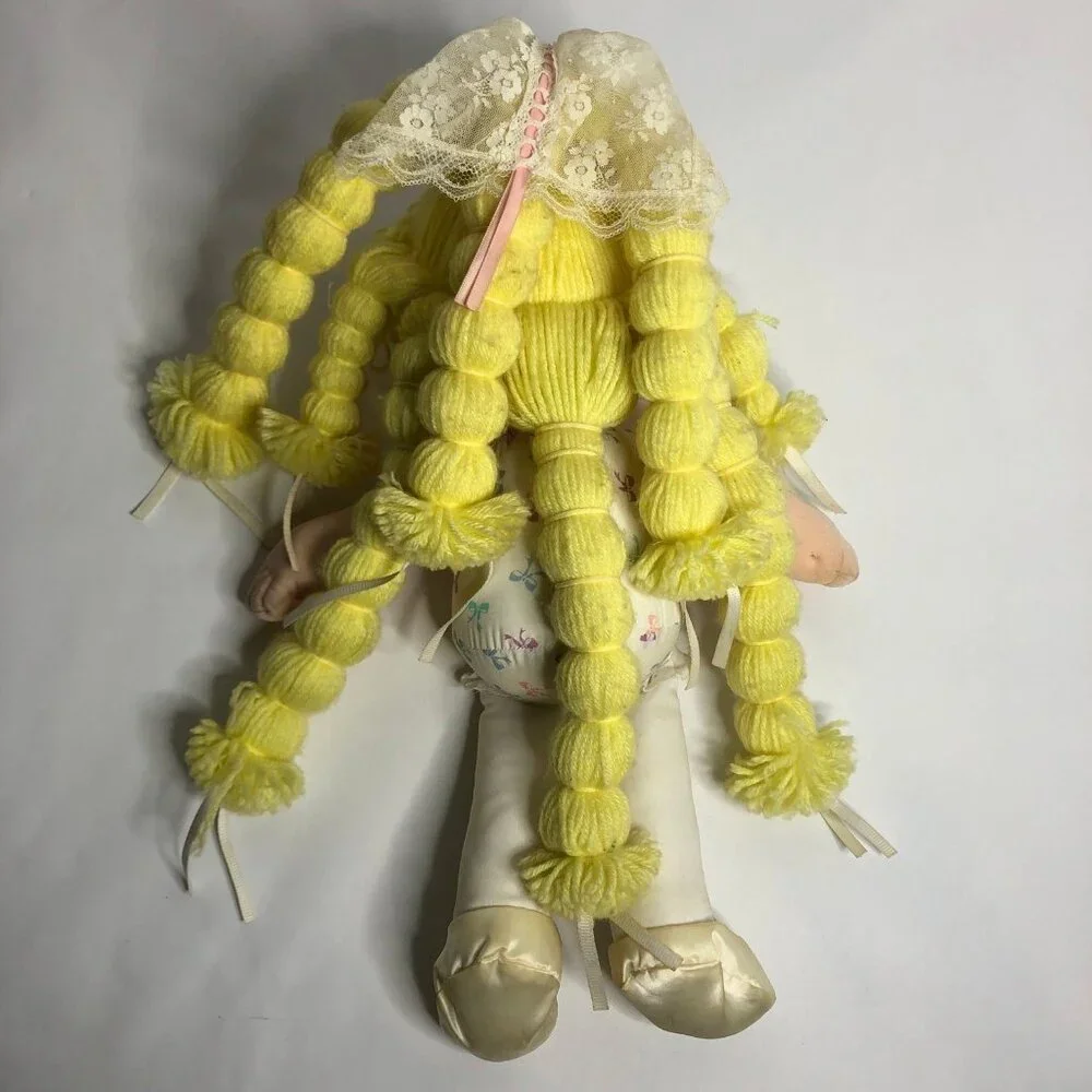 Vintage 1986 American Greetings Amtoy Blonde Tuggabows‎ Doll 18”